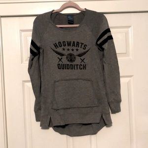 Harry Potter Grey Hogwarts Quidditch Long-Sleeve